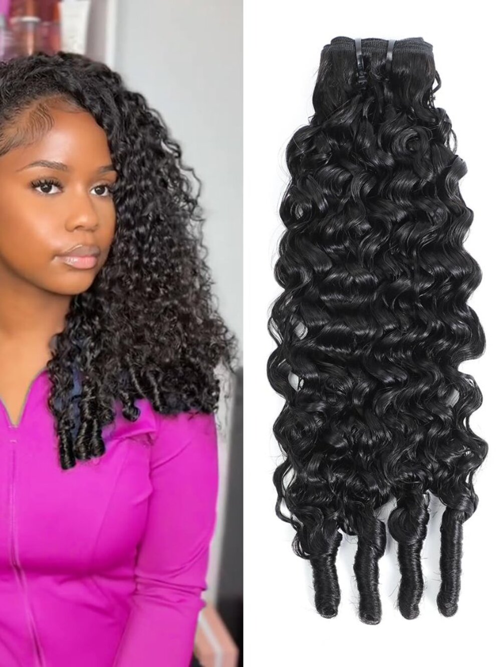 22" Burmese Human Hair Double Weft 15A Sew In Quick Weave Extensions - 1 Pack